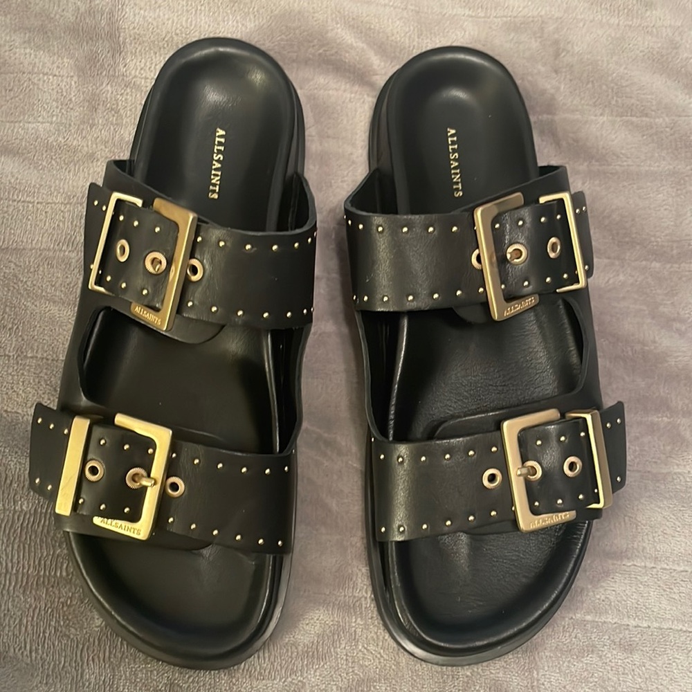 ALLSAINTS Mae Stud Buckle Sandal